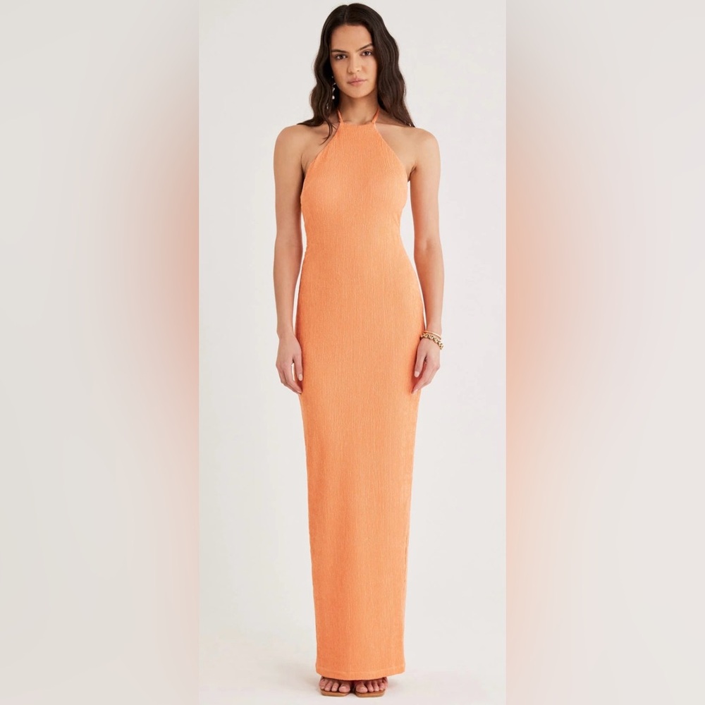 Elegant Orange Maxi Dress